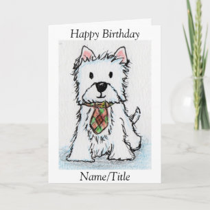 Westie Birthday greeting card friend husband