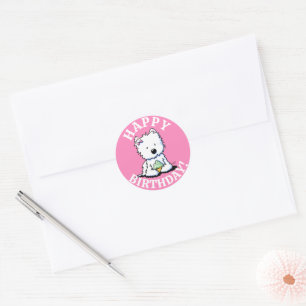 Westie BIRTHDAY KiniArt Stickers