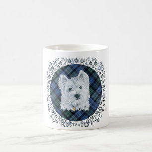 Westie Black Watch Tartan Coffee Mug