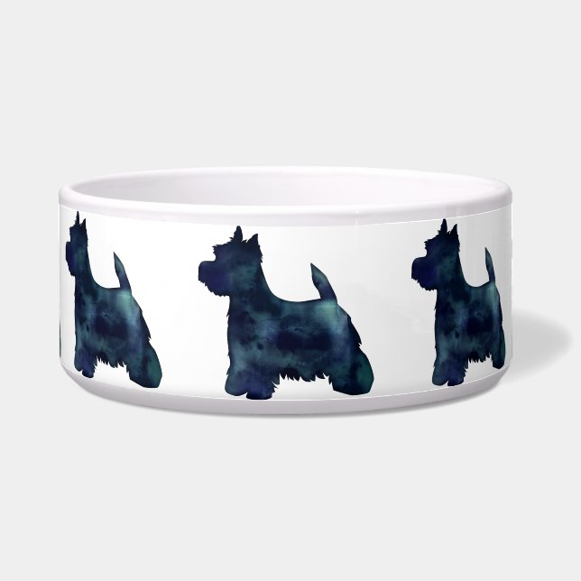 Westie Black Waterolor Silhouette Dog (Front)