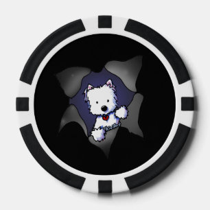 Westie BLAST Black Poker Chips