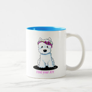 Westie Blossom Two-Tone Coffee Mug