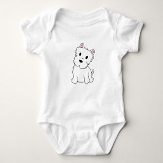 westie cartoon baby bodysuit