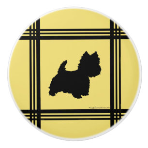 Westie Ceramic Knob