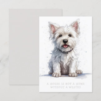 Westie Cheeky Cute Greeting Birthday Thanks Card