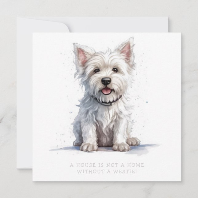 Westie Cheeky Cute Greeting Card Personalize (Front)