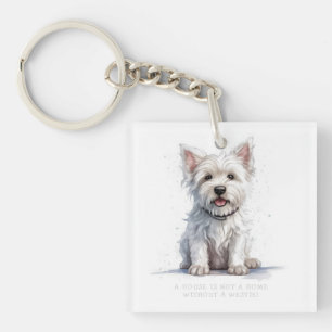 Westie Cheeky Cute Personalized  Key Ring