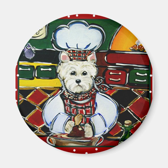 Westie Chef Magnet (Front)