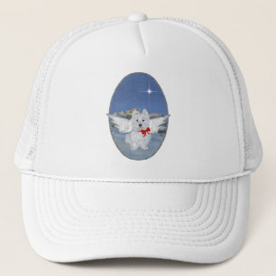 Westie Christmas Angel Trucker Hat