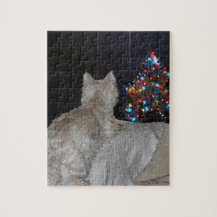 WESTIE CHRISTMAS AWE JIGSAW PUZZLE