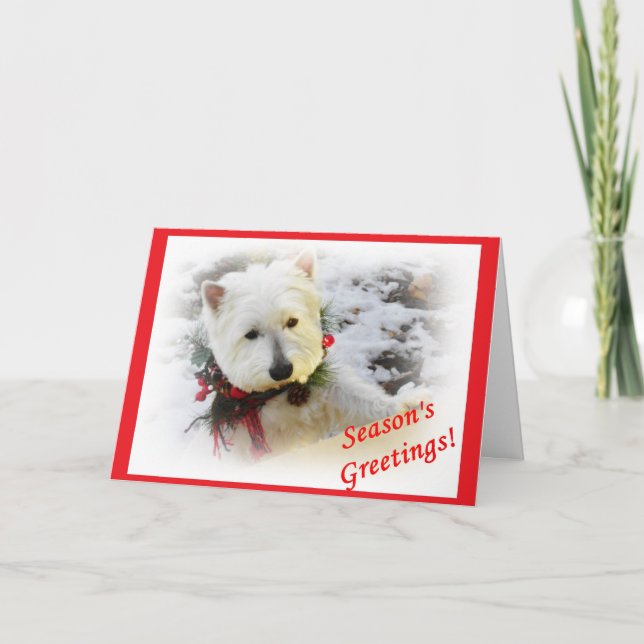 Westie Christmas Card (Front)