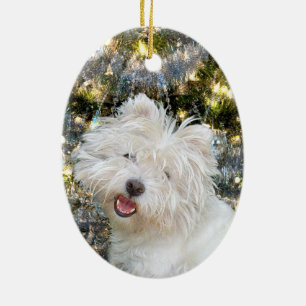 Westie Christmas Ceramic Tree Decoration