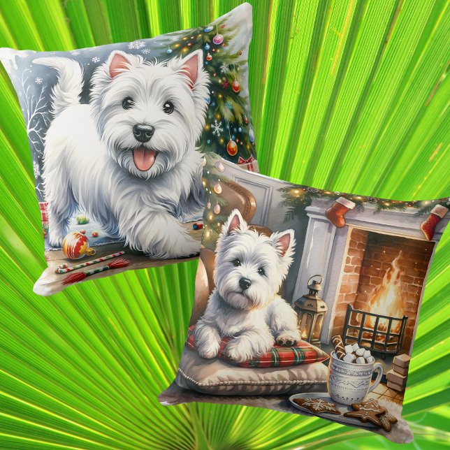 Westie Christmas  Cushion (Creator Uploaded)