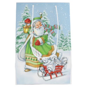 Westie Christmas Gift Bag "Joyful Noise" by Borgo