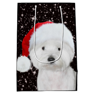 Westie Christmas Medium Gift Bag