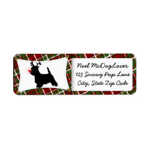 Westie Christmas Return Address Label