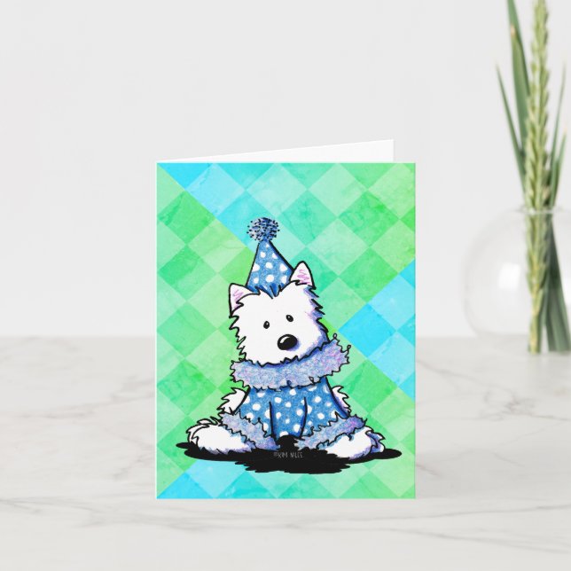 Westie Circus Clown Blank Card (Front)