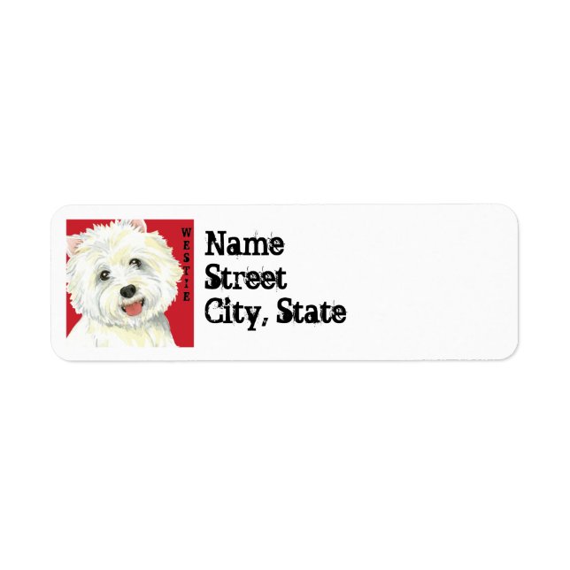 Westie Colour Block Return Address Label (Front)