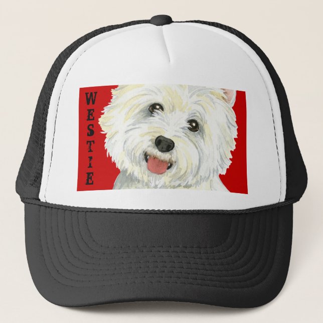 Westie Colour Block Trucker Hat (Front)