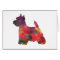 Westie Colourful Geometric Pattern Silhouette Card