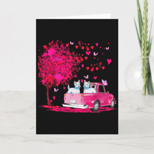 Westie Couple Truck Happy Valentines Day Gifts  Card