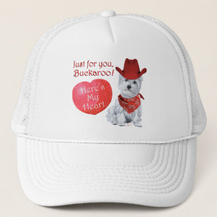 Westie Cowboy Valentine Trucker Hat