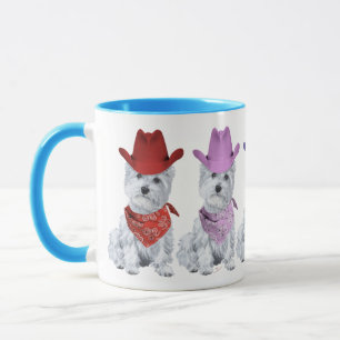Westie Cowboys All in a Line Mug