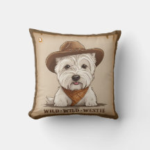 Westie Cushion - Wild, wild Westie