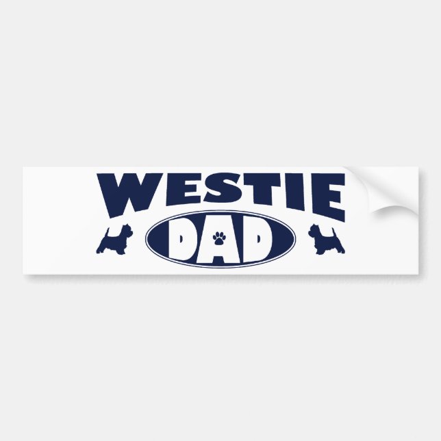 Westie Dad Bumper Sticker (Front)