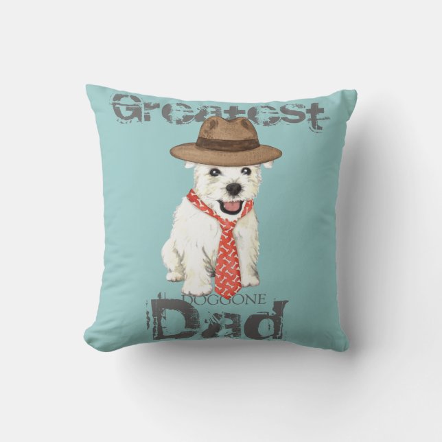 Westie Dad Cushion (Front)