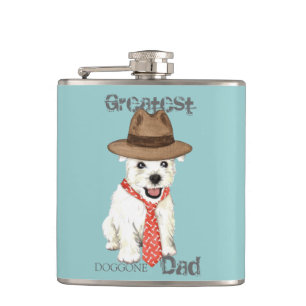Westie Dad Hip Flask
