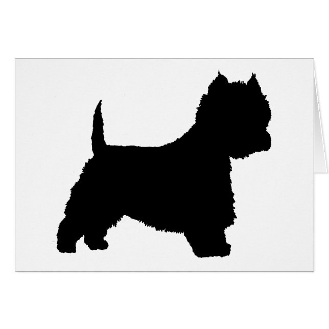Westie Dog (black) (Front Horizontal)