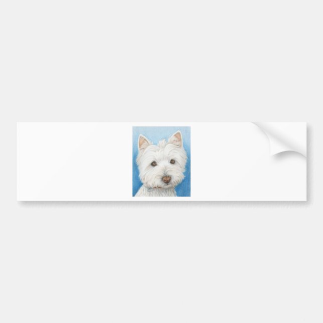 Westie Dog bumpersticker Bumper Sticker (Front)