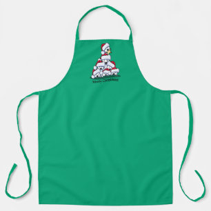 Westie Dog Christmas Tree Apron