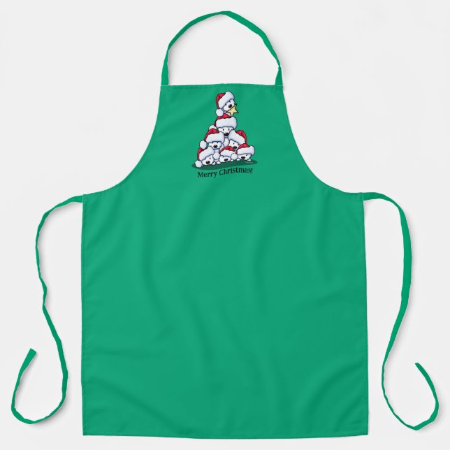 Westie Dog Christmas Tree Apron (Front)