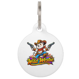 Westie Dog Cowboy Dog Tag (Original Design)