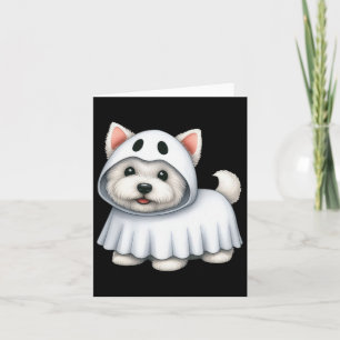 Westie Dog Halloween Costume Ghost West Terrier  Card