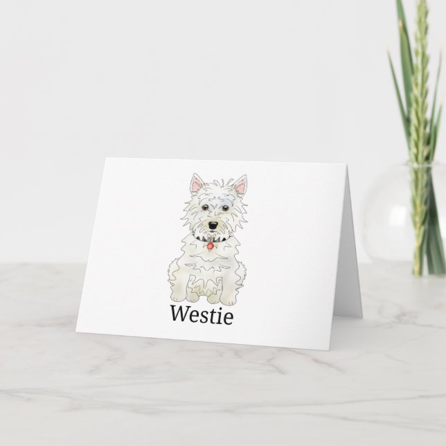Westie Dog l Holiday Card (Front)