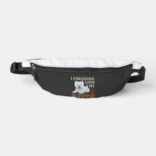 Westie Dog Love Typography Bum Bags