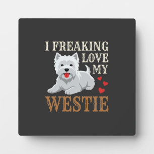 Westie Dog Love Typography Plaque