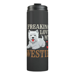 Westie Dog Love Typography Thermal Tumbler