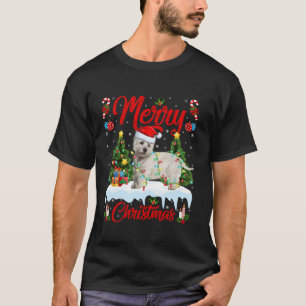 Westie Dog Merry Christmas Tree Lighting Westie Xm T-Shirt
