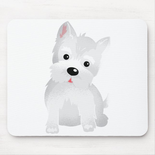 Westie dog mouse pad (Front)