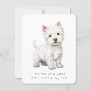 Westie Dog New Puppy Congratulations Card