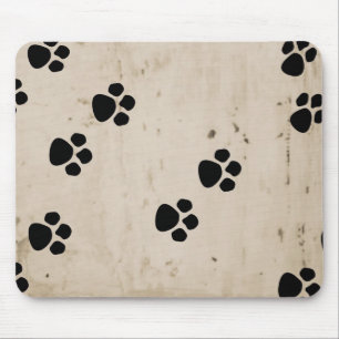 Westie Dog Paw Prints Mouse Pad