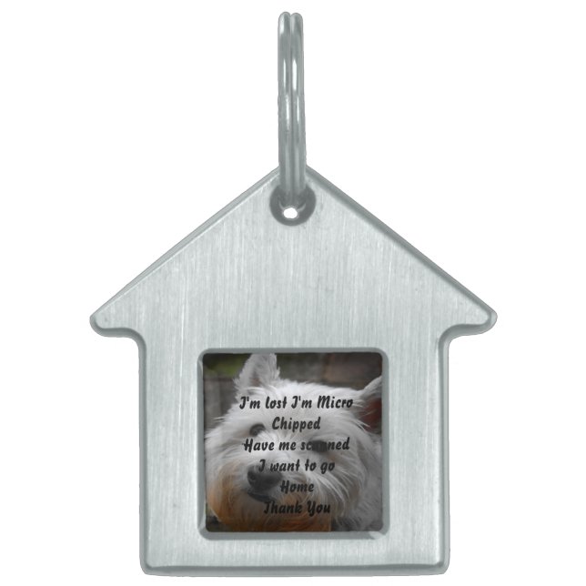 Westie Dog. Pet ID Tag (Front)