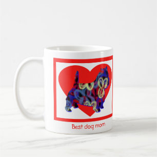 Westie Dog Silhouette Valentines Day Red Heart Coffee Mug