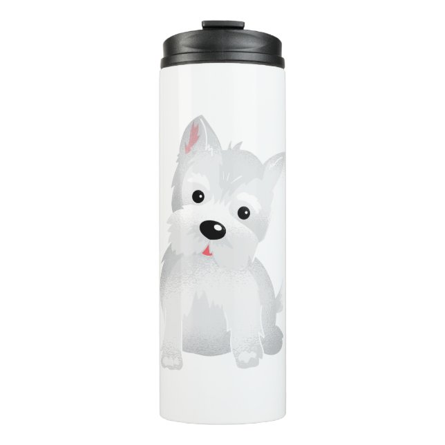 Westie dog thermal tumbler (Front)