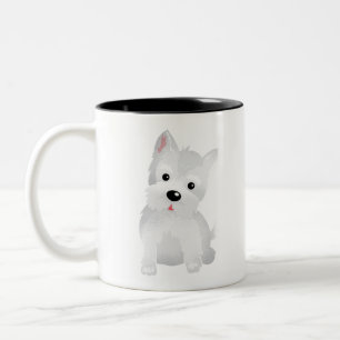 Westie dog Two-Tone coffee mug