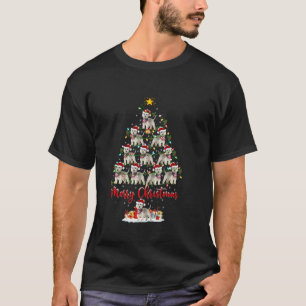 Westie Dog Xmas Lights Santa Westie Christmas Tree T-Shirt